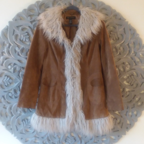 INC International Concepts Jackets & Blazers - INC Leather & Fur Jacket